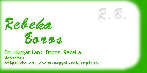 rebeka boros business card